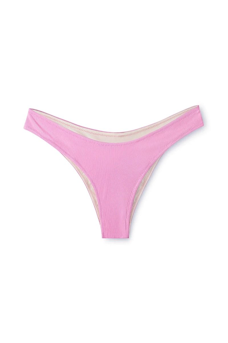 Sea Pink Ribbed Curve Brief Sea Pink