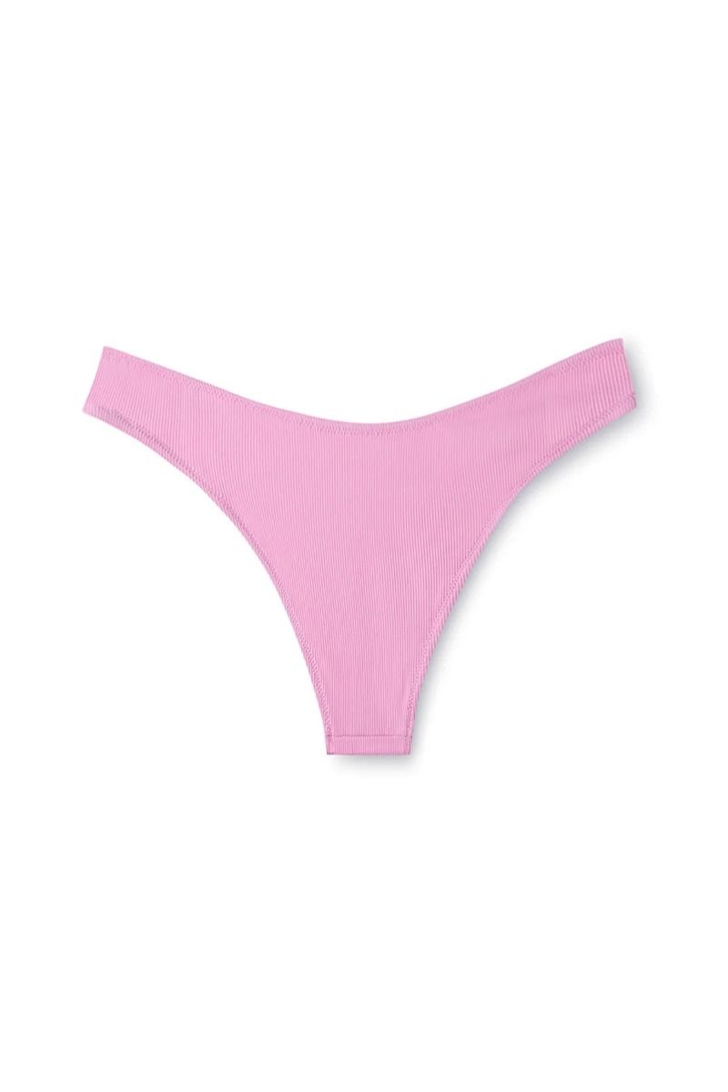 Sea Pink Ribbed Curve Brief Sea Pink