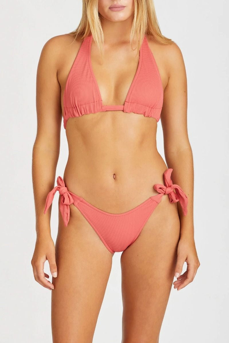 Rio Red Ribbed Halter Triangle Rio Red