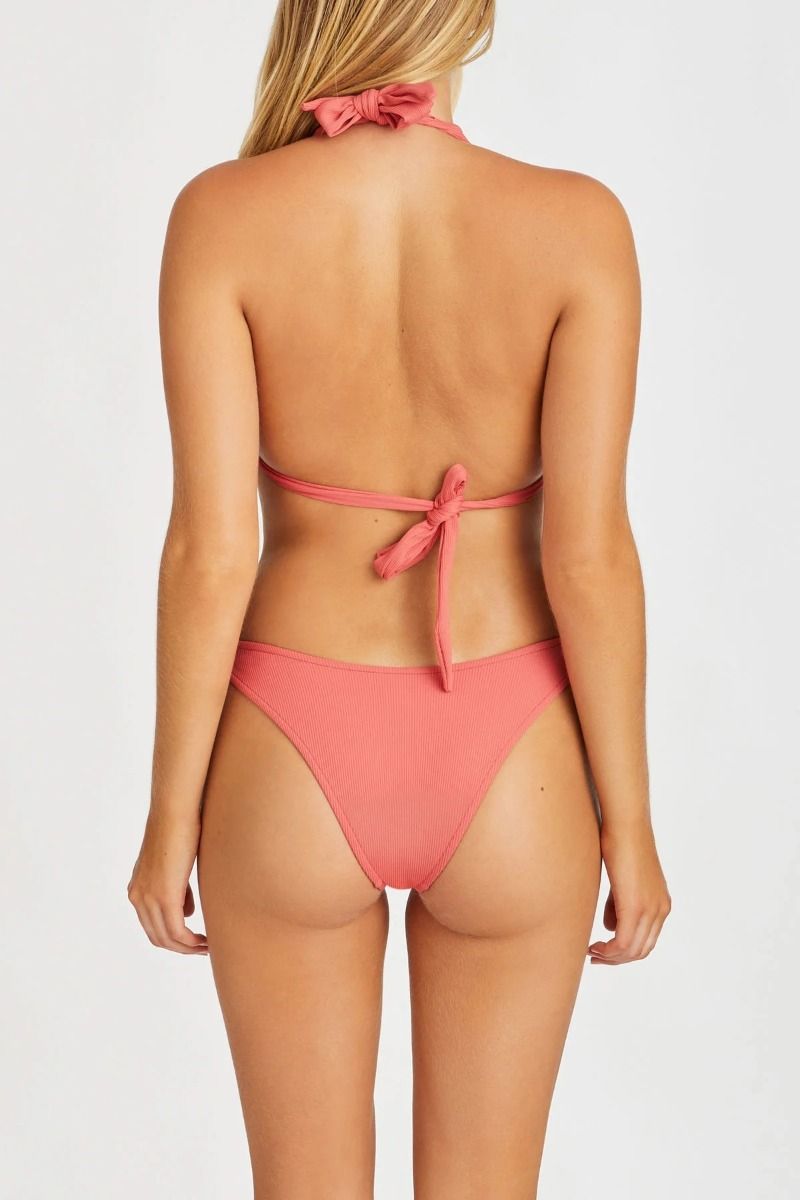 Rio Red Ribbed Halter Triangle Rio Red