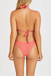 Rio Red Ribbed Halter Triangle Rio Red