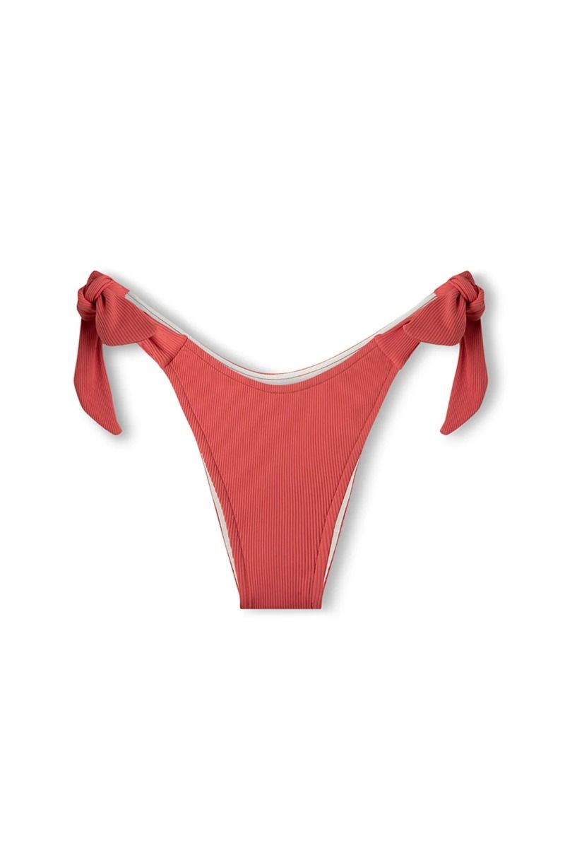 Rio Red Ribbed Curve Tie Brief Rio Red