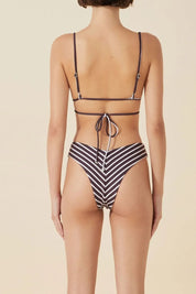 Plum Stripe Tie Triangle Plum Stripe