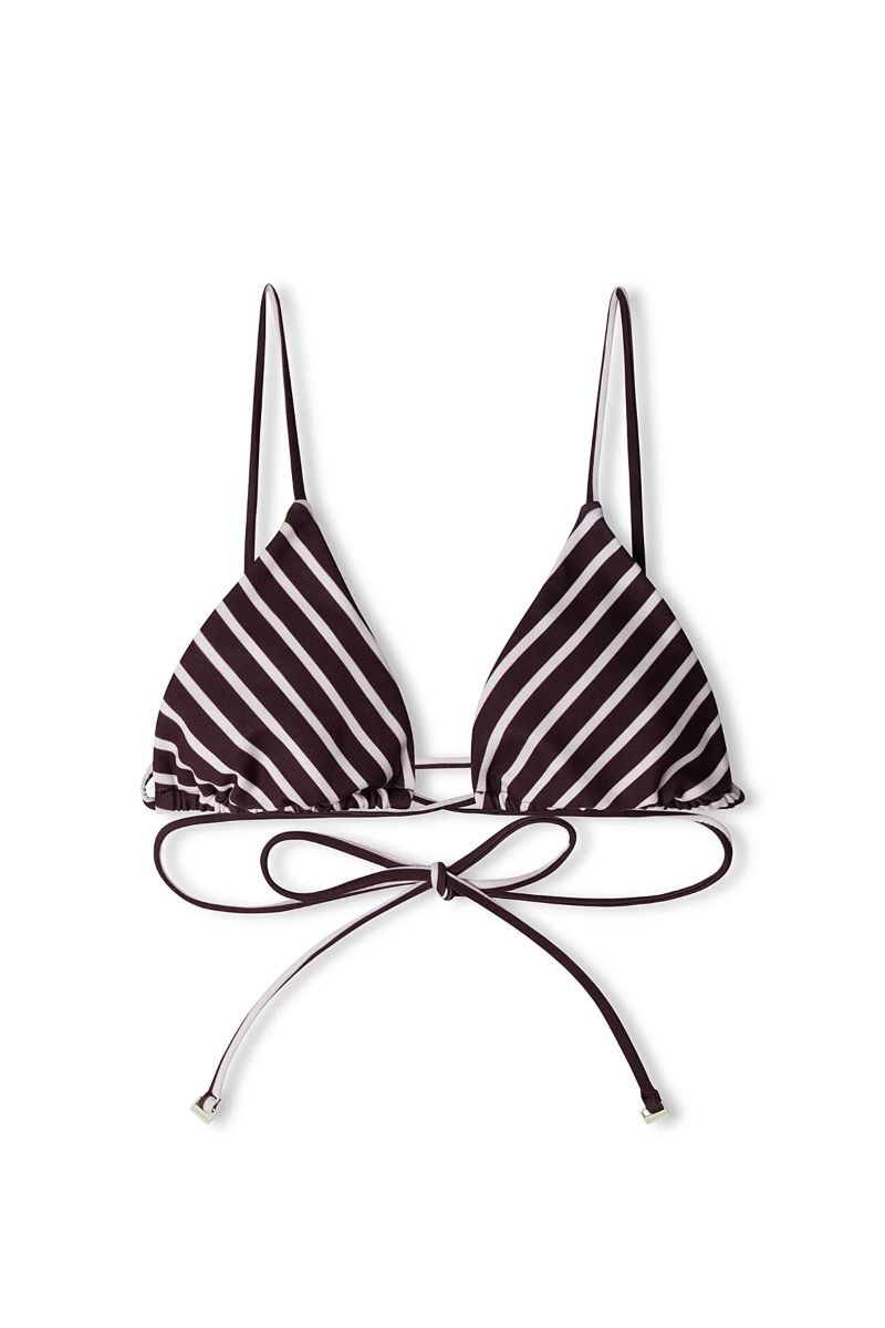 Plum Stripe Tie Triangle Plum Stripe