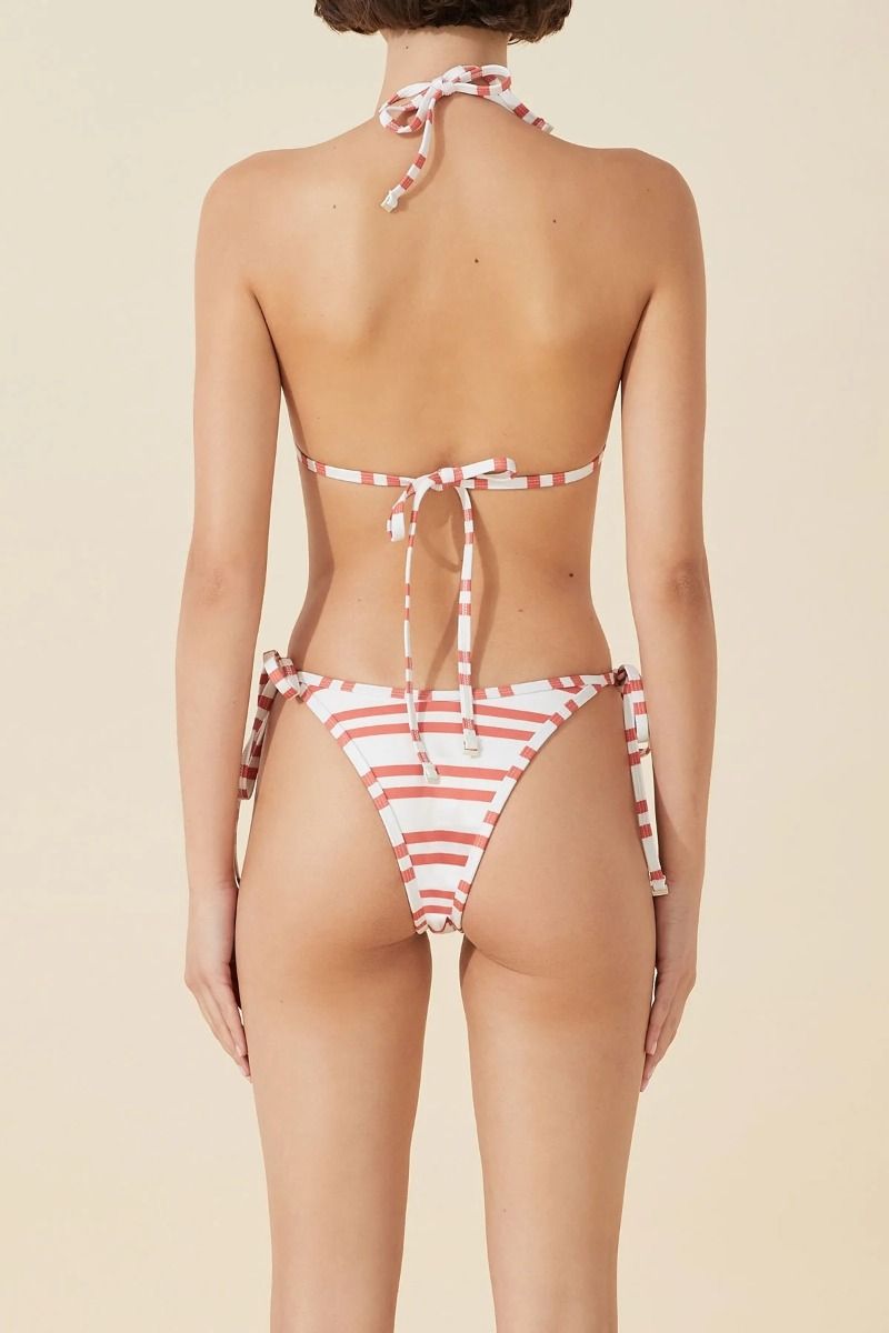 Red Stripe Halter Triangle Red Stripe