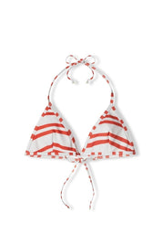 Red Stripe Halter Triangle Red Stripe