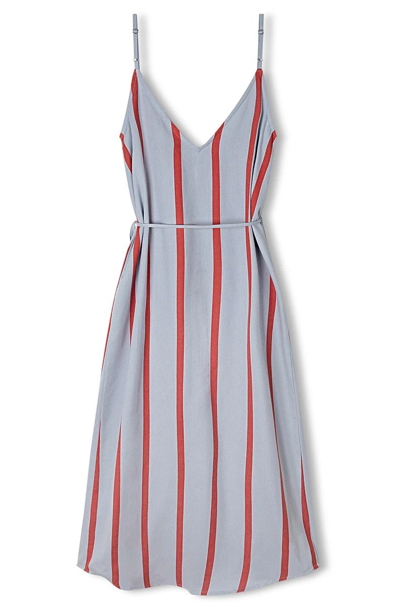 Rio Stripe Wrap Dress Rio Red Cool Blue